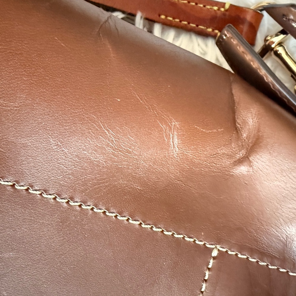 Dooney & Bourke Satchel Bag in Brown w/ Long Strap & Matching Wallet - Picture 8 of 12